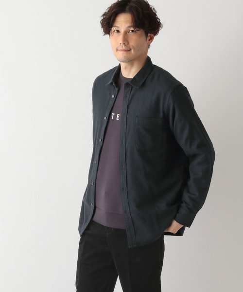 GLOBAL WORK（グローバルワーク）の「やわらかリッチネル/レギュラーシャツ/704868（シャツ/ブラウス・メンズ・ライトブルー/その他/ホワイト系その他2/グレー/グレー系その他/オフホワイト/ネイビー/ダークグレー/ライトグレー/ダークブルー・X-LARGE/LARGE/MEDIUM/SMALL）」の8枚目の写真