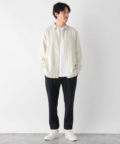 GLOBAL WORK（グローバルワーク）の「やわらかリッチネル/レギュラーシャツ/704868（シャツ/ブラウス・メンズ・ライトブルー/その他/ホワイト系その他2/グレー/グレー系その他/オフホワイト/ネイビー/ダークグレー/ライトグレー/ダークブルー・X-LARGE/LARGE/MEDIUM/SMALL）」の14枚目の写真