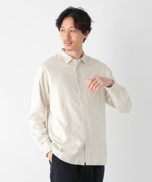 GLOBAL WORK（グローバルワーク）の「やわらかリッチネル/レギュラーシャツ/704868（シャツ/ブラウス・メンズ・ライトブルー/その他/ホワイト系その他2/グレー/グレー系その他/オフホワイト/ネイビー/ダークグレー/ライトグレー/ダークブルー・X-LARGE/LARGE/MEDIUM/SMALL）」の15枚目の写真