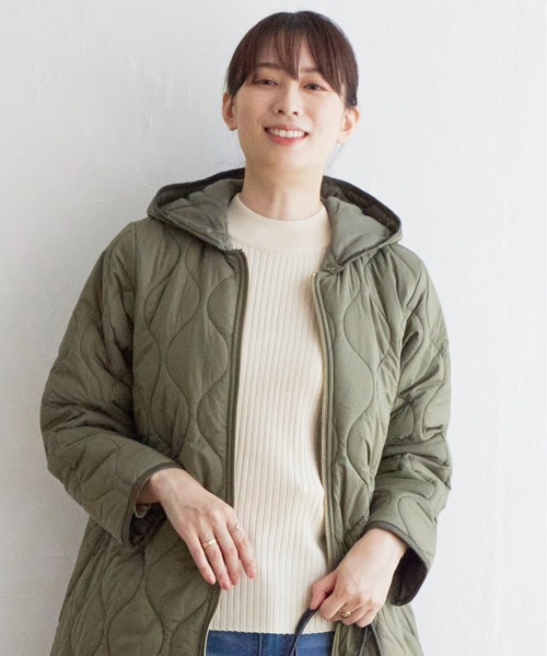 ikka（イッカ）の「抗菌モックネックリブニット（ニット/セーター・レディース・その他1/グリーン/オフホワイト/オレンジ/ブラック・L/S/M）」の22枚目の写真