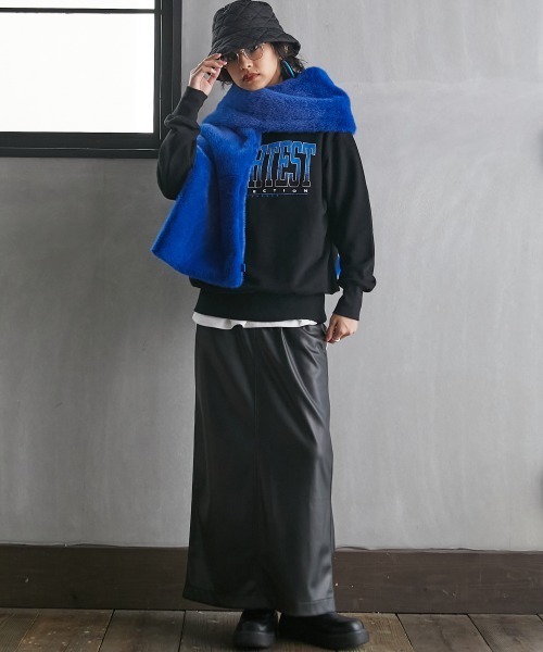 GEVS.（ジェイヴィス）の「＜大きいサイズ＞ ロゴプリント裏起毛プルオーバー GEVS.（スウェット・レディース・オートミール/ブラック・4L/LL/5L/L/3L）」の18枚目の写真