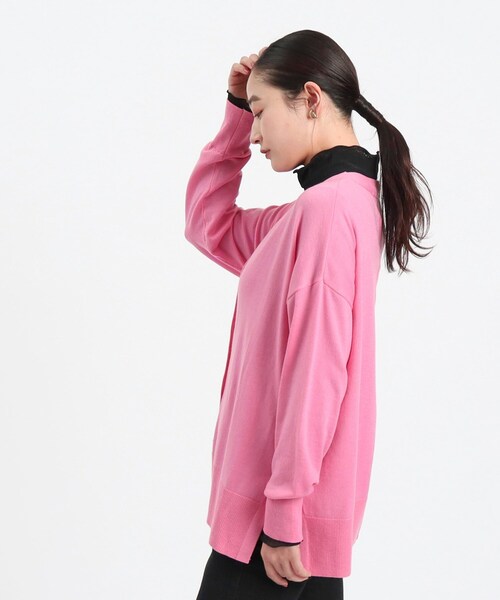 OPAQUE.CLIP（オペークドットクリップ）の「◆Vネックワイドニットカーディガン【洗濯機洗い可】（カーディガン/ボレロ・レディース・ブラック/ピンク系/ナチュラル/ブルー・42/36/40/38）」の15枚目の写真