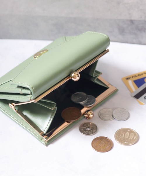 florist（フローリスト）の「シンプルハートチャームレターウォレット（財布・レディース・ブラック/スカイブルー/セージグリーン/グレイッシュベージュ/アッシュブラウン/オレンジ/グリーン/ピンク・FREE）」の11枚目の写真