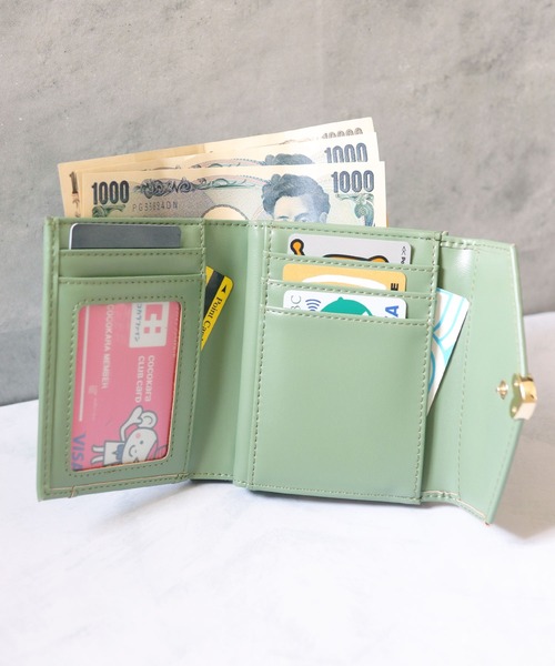 florist（フローリスト）の「シンプルハートチャームレターウォレット（財布・レディース・ブラック/スカイブルー/セージグリーン/グレイッシュベージュ/アッシュブラウン/オレンジ/グリーン/ピンク・FREE）」の14枚目の写真