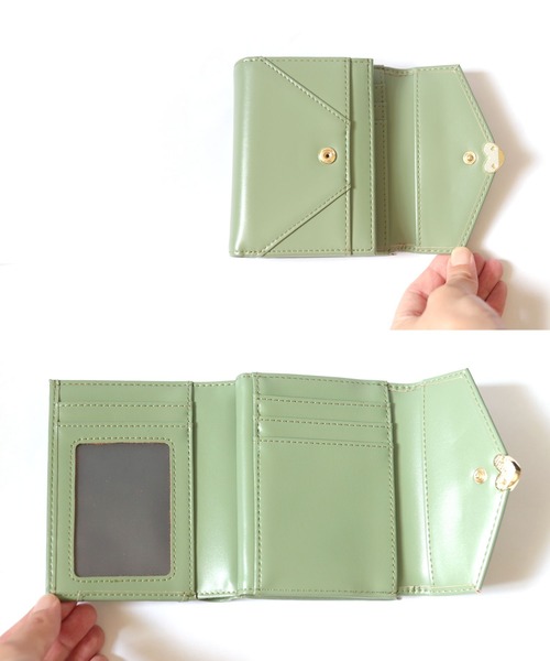 florist（フローリスト）の「シンプルハートチャームレターウォレット（財布・レディース・ブラック/スカイブルー/セージグリーン/グレイッシュベージュ/アッシュブラウン/オレンジ/グリーン/ピンク・FREE）」の17枚目の写真