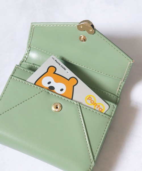 florist（フローリスト）の「シンプルハートチャームレターウォレット（財布・レディース・ブラック/スカイブルー/セージグリーン/グレイッシュベージュ/アッシュブラウン/オレンジ/グリーン/ピンク・FREE）」の13枚目の写真