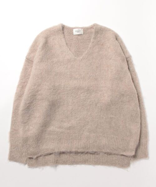 Rouge vif（ルージュヴィフ）の「【一部店舗限定】シャギーフォルムVネックニット（ニット/セーター・レディース・アイボリー/チャコールグレー/ベージュ・フリー）」の16枚目の写真