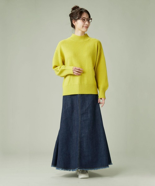 Pitta Re:)（ピッタリ）の「ラム混畦プルオーバーニット（ニット/セーター・レディース・モカ/イエロー・L/M）」の11枚目の写真