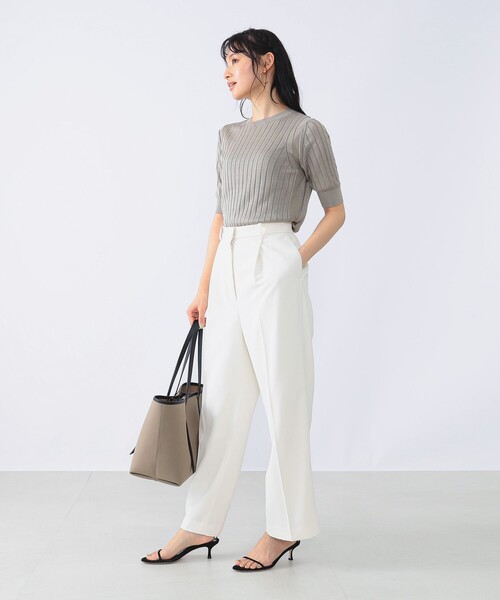 VIOLAd'ORO（ヴィオラドーロ）の「VIOLAd’ORO × Demi-Luxe BEAMS / 別注 コットンキャンバス ショルダ―バッグ（トートバッグ・レディース・ブラック系その他3・ONE SIZE）」の4枚目の写真
