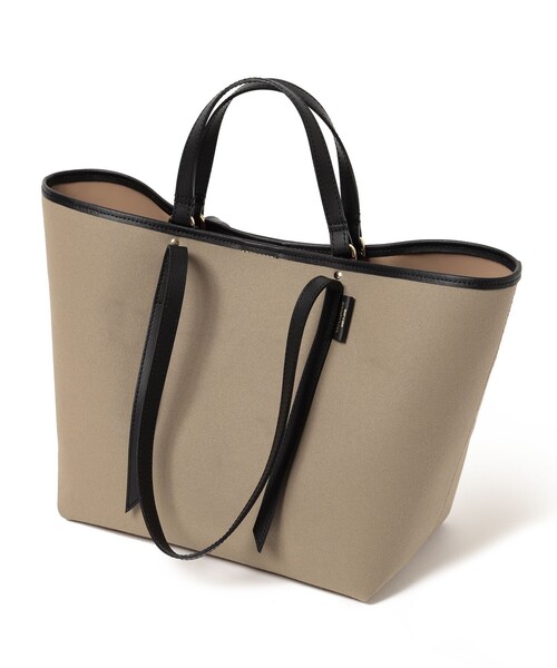 VIOLAd'ORO（ヴィオラドーロ）の「VIOLAd’ORO × Demi-Luxe BEAMS / 別注 コットンキャンバス ショルダ―バッグ（トートバッグ・レディース・ブラック系その他3・ONE SIZE）」の11枚目の写真