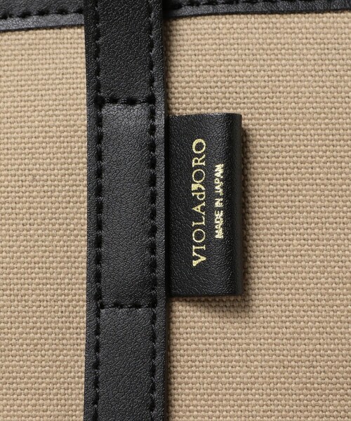 VIOLAd'ORO（ヴィオラドーロ）の「VIOLAd’ORO × Demi-Luxe BEAMS / 別注 コットンキャンバス ショルダ―バッグ（トートバッグ・レディース・ブラック系その他3・ONE SIZE）」の18枚目の写真