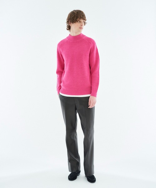 ESTNATION（エストネーション）の「ESTNATION / 畔モックネックウールニット＜ZEGNA BARUFFA＞（ニット/セーター・メンズ・ネイビー/ベージュ/ライトブルー/ピンク・SMALL/LARGE/MEDIUM）」の20枚目の写真