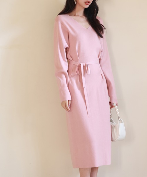 イマドキシルエのハイゲージニットワンピース（ワンピース）｜SAISON