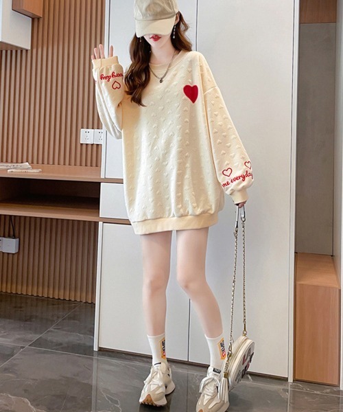 Miniministore（ミニミニストア）の「【新サイズ追加】トレーナーレディーススウェットシャツ韓国（スウェット・レディース・ブラック/グレー/ベージュ・XXL/XL/L）」の21枚目の写真