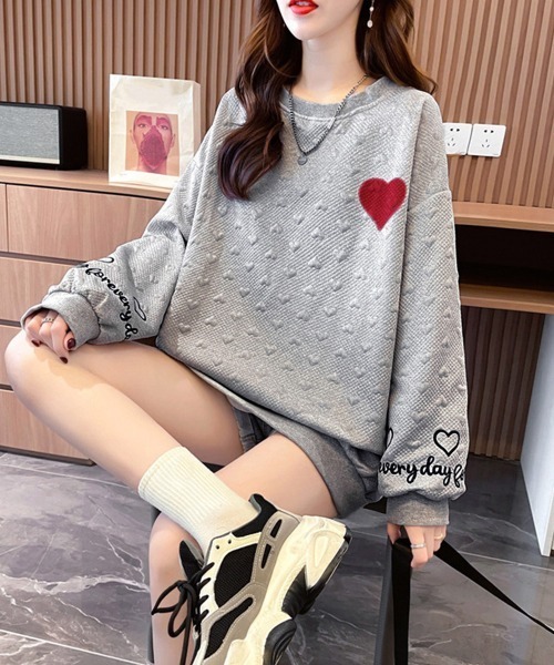 Miniministore（ミニミニストア）の「【新サイズ追加】トレーナーレディーススウェットシャツ韓国（スウェット・レディース・ブラック/グレー/ベージュ・XXL/XL/L）」の5枚目の写真