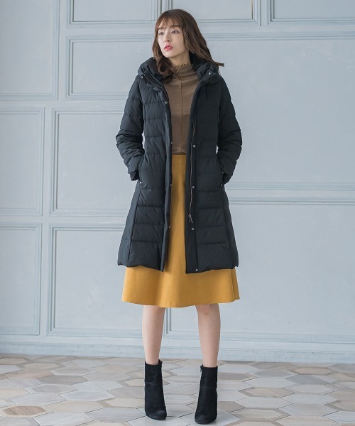 ketty（ケティ）の「撥水ストレッチライトタフタロングダウンコート（ダウンジャケット/コート・レディース・ブラック/パープル/ベージュ・M）」の11枚目の写真