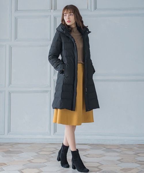 ketty（ケティ）の「撥水ストレッチライトタフタロングダウンコート（ダウンジャケット/コート・レディース・ブラック/パープル/ベージュ・M）」の12枚目の写真