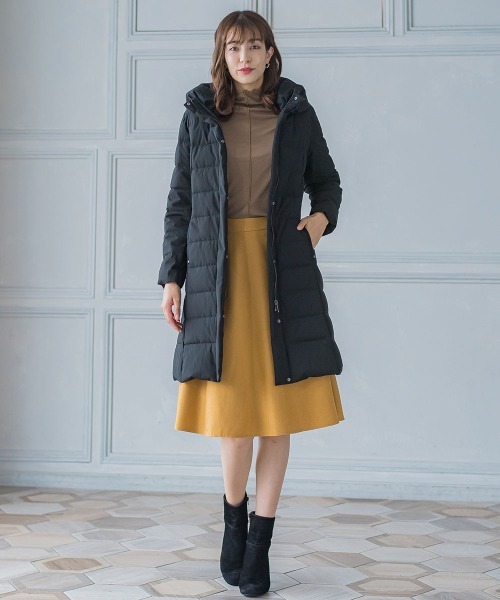 ketty（ケティ）の「撥水ストレッチライトタフタロングダウンコート（ダウンジャケット/コート・レディース・ブラック/パープル/ベージュ・M）」の14枚目の写真