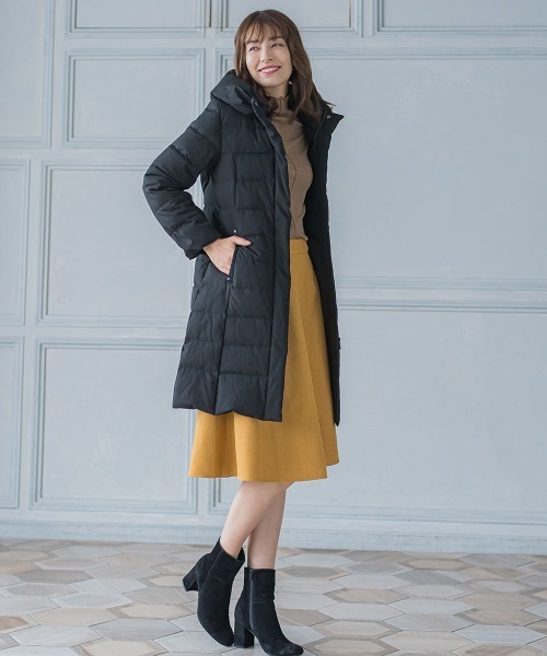 ketty（ケティ）の「撥水ストレッチライトタフタロングダウンコート（ダウンジャケット/コート・レディース・ブラック/パープル/ベージュ・M）」の15枚目の写真