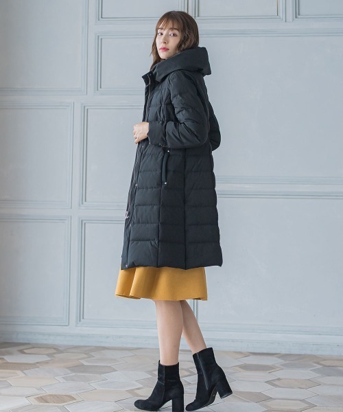 ketty（ケティ）の「撥水ストレッチライトタフタロングダウンコート（ダウンジャケット/コート・レディース・ブラック/パープル/ベージュ・M）」の16枚目の写真