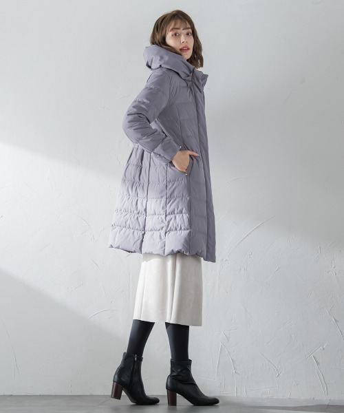 ketty（ケティ）の「撥水ストレッチライトタフタロングダウンコート（ダウンジャケット/コート・レディース・ブラック/パープル/ベージュ・M）」の19枚目の写真