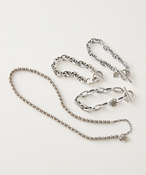 on the sunny side of the street（オンザサニーサイドオブザストリート）の「【on the sunny side of the street】 RHOMBUS Chain Bracelet（ブレスレット・メンズ・シルバー・FREE）」の2枚目の写真