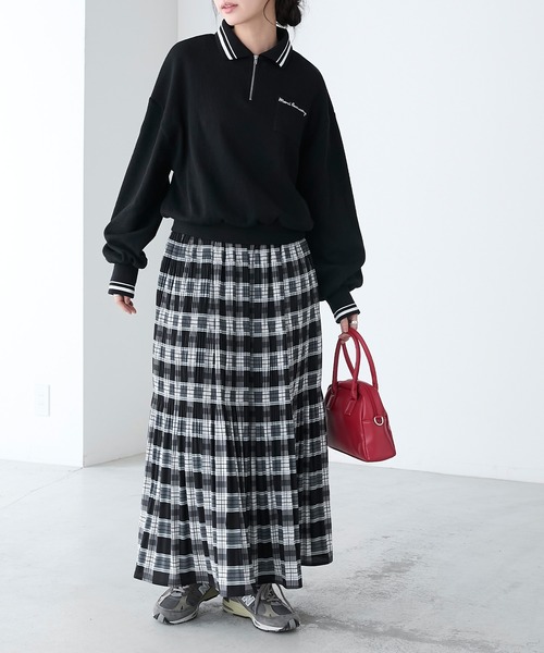 BONLECILL（ボンルシール）の「アソート柄マジョリカプリーツスカート