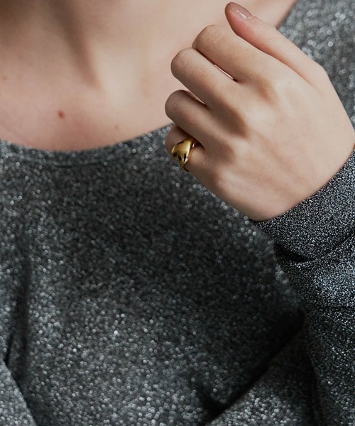 loni（ロニ）の「【金属アレルギー対応】Heart pinky ring/ハートピンキーリング（リング・レディース・シルバー/ゴールド・#5/#3）」の15枚目の写真