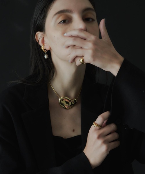 loni（ロニ）の「【金属アレルギー対応】Heart pinky ring/ハートピンキーリング（リング・レディース・シルバー/ゴールド・#5/#3）」の21枚目の写真