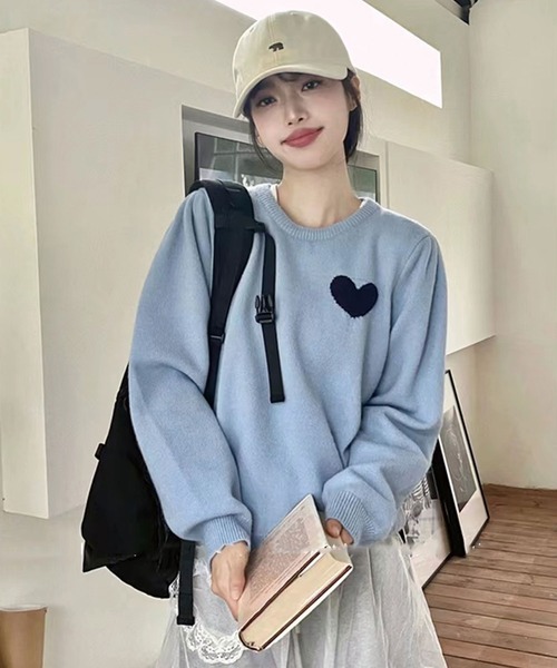 大人可愛い❤️オーダーコーナー CORNERS（コーナーズ）の「ワンポイントハートニット（ニット/セーター