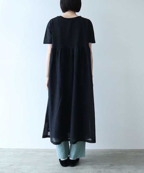 ★送税込★スタイルUP ユネ ペプラム H ワンピース 2色 yuni（ユニ ）の「ペプラムニットワンピース（ワンピース）」 - WEAR