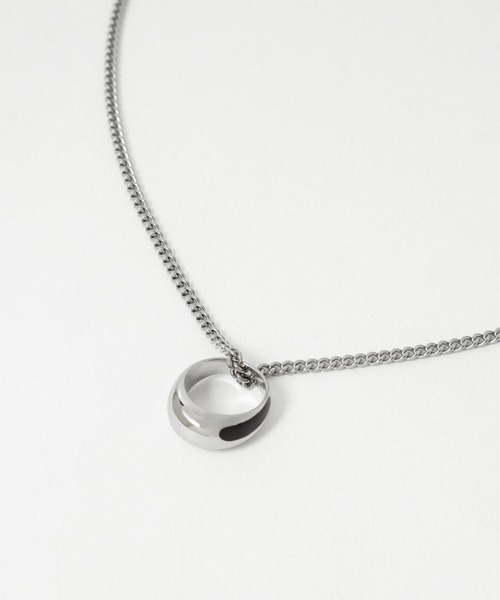 HARE（ハレ）の「ステンレスチェーンペブルネックレス(HARE)（ネックレス・メンズ・ブラック/グリーン・FREE）」の4枚目の写真