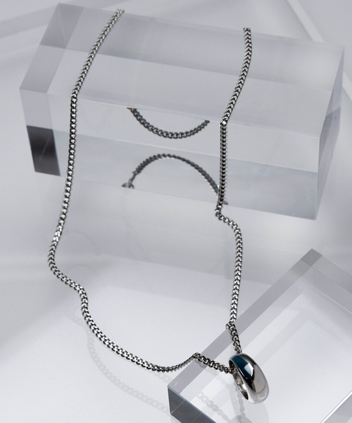 HARE（ハレ）の「ステンレスチェーンペブルネックレス(HARE)（ネックレス・メンズ・ブラック/グリーン・FREE）」の17枚目の写真
