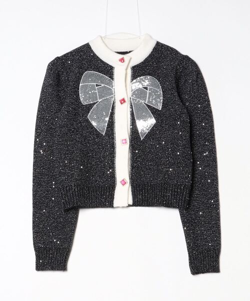 LA POMME petit リボンレースパイピングカーディガン Ribbon Lace Piping Cardigan/リボンレースパイピングカーディガン