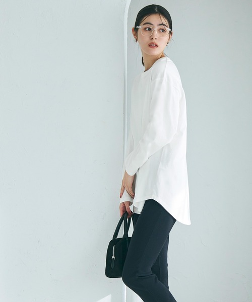 coca（coca）（コカ）の「コットンレイヤードカットソー（Tシャツ/カットソー・レディース・ホワイト/その他1・L/M）」の8枚目の写真