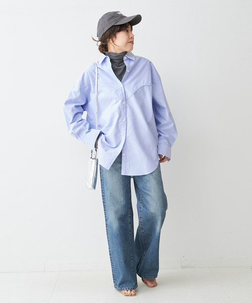 Spick スピックアンドスパン デニムルーズシャツ ブリーチデニムルーズシャツ | スピック＆スパン(Spick and Span
