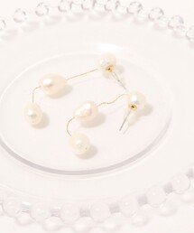 NOLLEY’S | 淡水パール3チェーンピアス(ピアス（両耳用）)