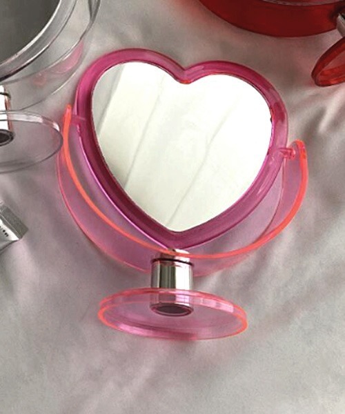 セール】【urge select】ハート クリア 卓上ミラー/メイクミラー