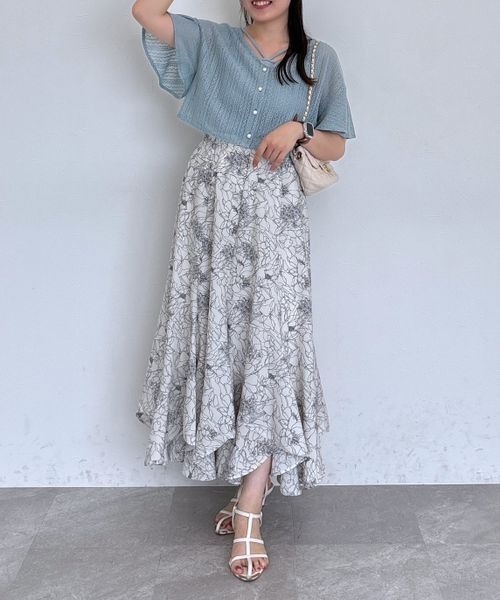 mysty woman（ミスティウーマン）の「【WEB限定復刻】ラッセルレースアンサンブルSS　104216（カーディガン/ボレロ・レディース・ライトグリーン/アイボリー/ブラック/ライトブルー・FREE）」の9枚目の写真