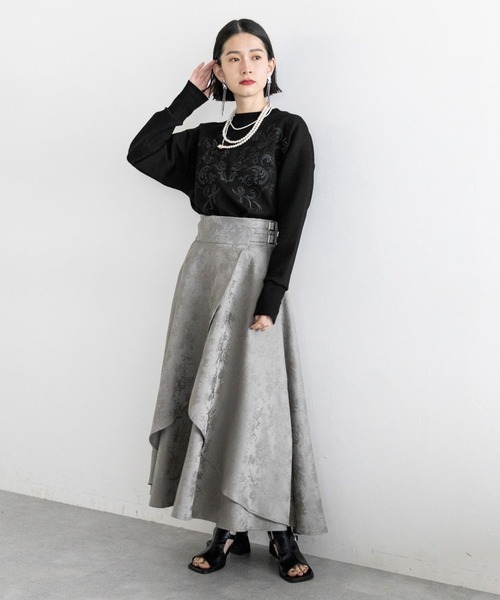 HARE（ハレ）の「シシュウデザインスウェット(HARE)（スウェット・レディース・ブラック/グリーン・FREE）」の15枚目の写真