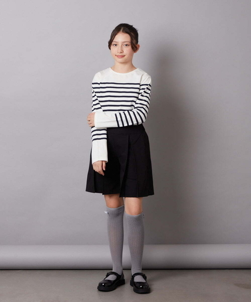 a.v.v（アーヴェヴェ）の「[KIDS]リボンニーハイソックス（ソックス/靴下・キッズ・ブラック/グレー・23/20）」の4枚目の写真