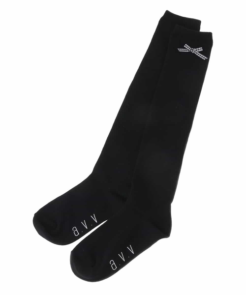 a.v.v（アーヴェヴェ）の「[KIDS]リボンニーハイソックス（ソックス/靴下・キッズ・ブラック/グレー・23/20）」の12枚目の写真