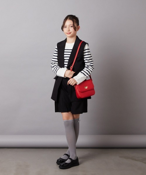 a.v.v（アーヴェヴェ）の「[KIDS]リボンニーハイソックス（ソックス/靴下・キッズ・ブラック/グレー・23/20）」の16枚目の写真