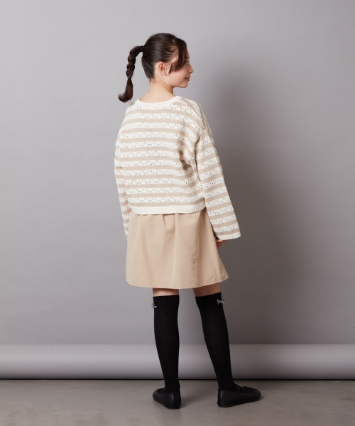 a.v.v（アーヴェヴェ）の「[KIDS]リボンニーハイソックス（ソックス/靴下・キッズ・ブラック/グレー・23/20）」の19枚目の写真