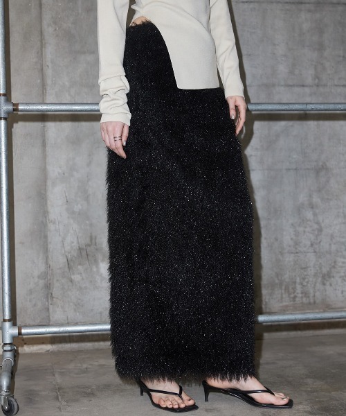 新品未使用！eLLa shiny shaggy skirt シャギースカート 新品未使用！eLLa shiny shaggy skirt シャギースカート - メルカリ