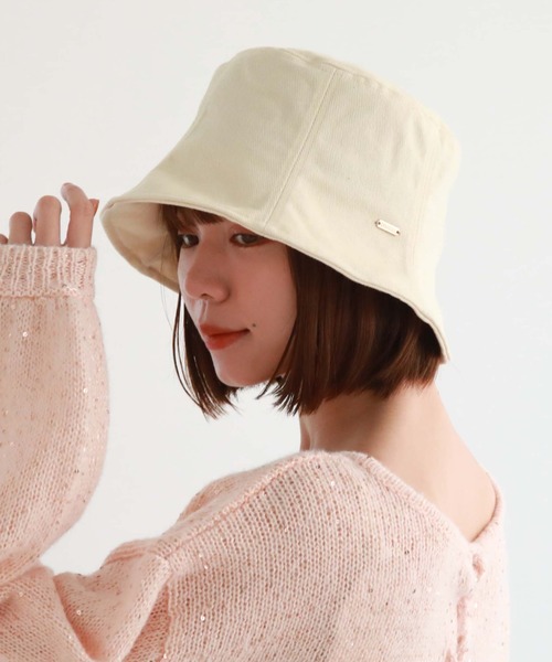 archives（アルシーヴ）の「コットンチューリップバケットハット（ハット・レディース・ブラック/アイボリー・FREE）」の2枚目の写真