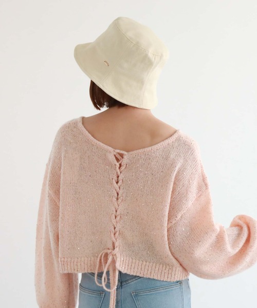 archives（アルシーヴ）の「コットンチューリップバケットハット（ハット・レディース・ブラック/アイボリー・FREE）」の10枚目の写真