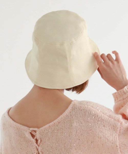 archives（アルシーヴ）の「コットンチューリップバケットハット（ハット・レディース・ブラック/アイボリー・FREE）」の4枚目の写真