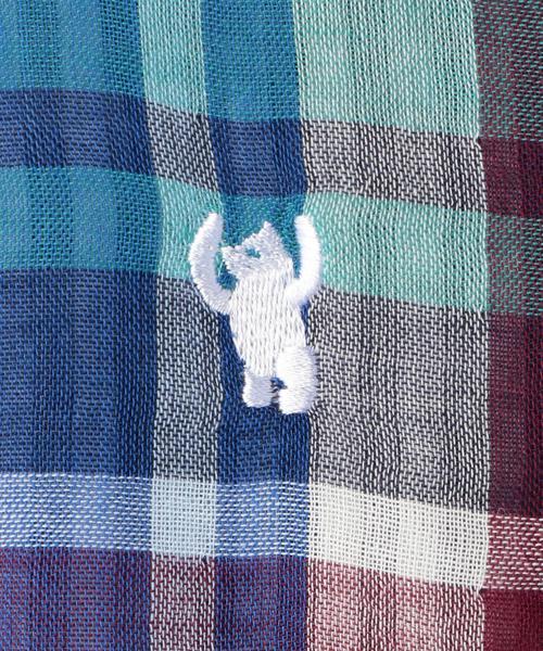 coen（コーエン）の「【coen kids】ダブルガーゼビックチェックシャツ(100～150cm)（シャツ/ブラウス・キッズ・ピンク/オレンジ/ターコイズブルー・140/100/110/150/120/130）」の8枚目の写真