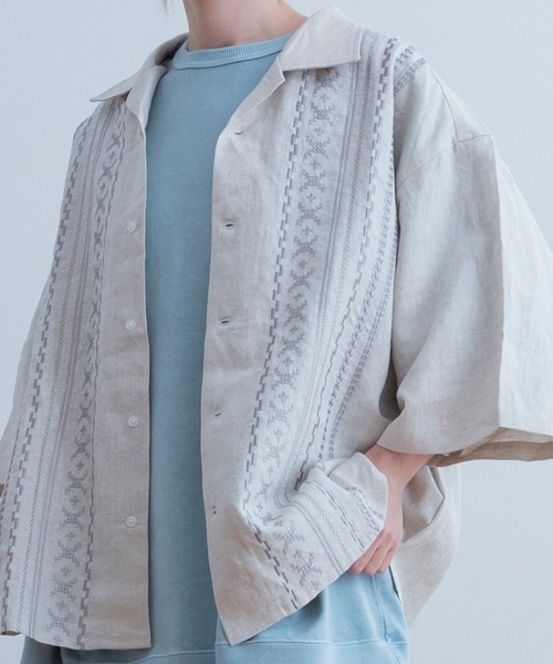 Universal Style Wear（ユニバーサルスタイルウェア）の「7分袖シャツ（シャツ/ブラウス・メンズ・ブラック・MEDIUM）」の12枚目の写真